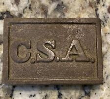 CSA Confederate Atlanta Plate Buckle - Cast from a Dug Original Ground Aged picture