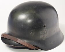 WWII German M40 SE66 Stahlhelm Helmet with Liner and 1937 G Schiele Chinstrap picture