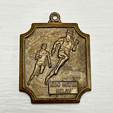 Vintage Brass Pendant Mens Soldiers Race Running 1600 Meter Relay 1.5