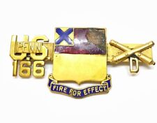 Antique WW1/2 US Penn 166th Fire For Effect Pin Enamel picture
