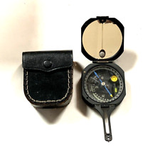 Military Survivor Antique Lutz Natural Sines Maritime Compass & Case (SH) picture