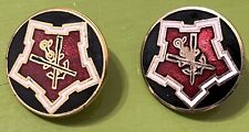 Pair (2) US Army 2nd Engineer Battalion Unit Crest Insignia picture