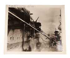 WW2 U. S. Navy Official 8x10 Photograph-Death Throngs of The USS Princeton 1944 picture