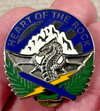 US Army 3rd Sustainment Brigade Unit Crest Heart Of The Rock Lapel Hat Vest Pin picture