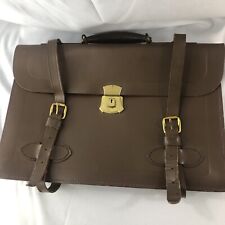 VTG Large Leather Military BRIEFCASE TYPE I U.S. GOVERNMENT picture