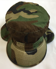 Military Issue Woodland Camoflague Hunting Combat Cap W/Ear Flaps 7 1/4 picture