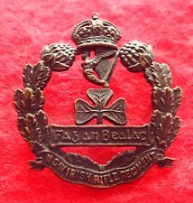 New South Wales Irish Rifle Regiment – Oxidized Hat Badge – 1900 to 1912 picture