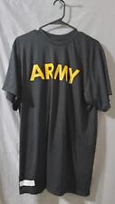 LARGE - Men's APFU Short Sleeve Shirt Army Black and Gold PT Fitness Shirt #58j picture