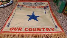 Vintage WWII Era Serving Our Country Window Banner Son-in-Service Blue Star Flag picture