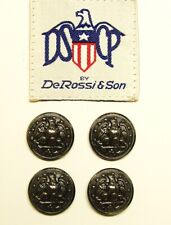 DSCP Military Uniform replacement buttons 4 pewter tone metal Fair Used Cond. picture