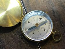 Antique WWI era Brass Officers COMPASS ~ Vintage Military Pocket Model picture