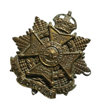 WW1 The Border Regiment Cap Badge Kc Bronze Non Void Center 2 Lugs Antique Org picture