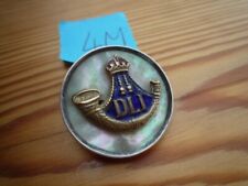 VINTAGE WW2 DURHAM LIGHT INFANTRY BADGE SILVER & MOTHER OF PEARL 4M picture