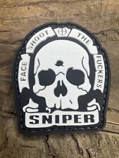 Patch PVC Tactical Morale HOOK-3D PVC Sniper Skull Face Shoot The F&ckers picture