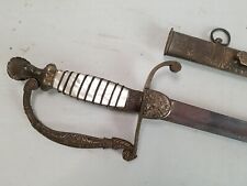 Pre-US Civil War Indian Maiden Princess Officers Sword w/Brass Scabbard picture
