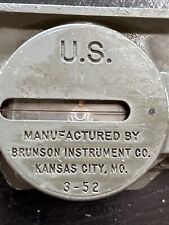 US Army Korean War era compass Brunson Instrument Co. Kansas City Mo. 7-51 picture