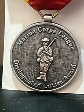 Marine Corps League Distinguished Citizen Award Medal W/ Ribbon Bar Carded picture