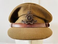 BRITISH WWII ROYAL ARTILLERY OFFICERS PEAKED VISOR CAP picture