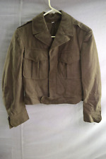 Vintage WW2 Jacket Wool US Army 34S Short OD Green Enlisted picture