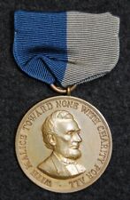 Original Numbered Army Civil War Campaign Medal - Early Strike with Wrap Broach picture