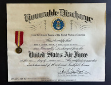 Vintage Honorable Discharge from the USA Air Force 1974 picture