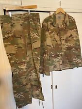US Army Combat Uniform Set Coat Jacket & Pants OCP FLAME RESISTANT LARGE REG EUC picture