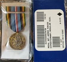 ARMED FORCES EXPEDITIONARY MEDAL & RIBBON SET NOS 1995 USGI ISSUE FULL SIZE VTG picture