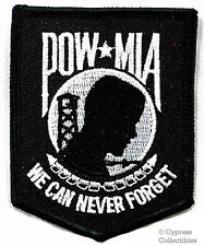 POW-MIA PATCH VIETNAM WAR embroidered iron-on BLACK military veteran emblem picture