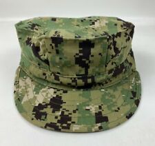 New USN NWU Type III Digital Woodland Utility 8 Point Cap Hat Size 7 3/8 AOR2 picture