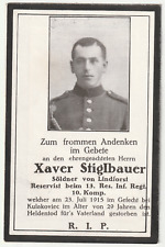 1915 WW1 WWI German Soldier Death Card July 23 1915 Battle by Kulakoviec Morbid picture