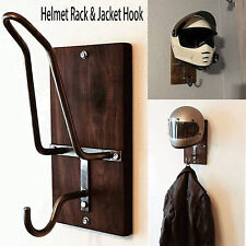 Motorcycle Motorbike Wall Mount Helmet Holder Hanger Rack Hat Jacket Hook picture