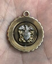 WWII WW2 Era USN Navy Gold Filled Pendant Charm Home Front Sweetheart Military  picture