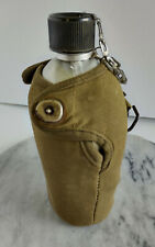 Vintage US Military Aluminum Canteen & Olive Green Pouch ~ Made in Japan. picture