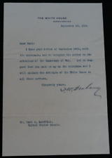 WWI White House Letterhead Correspondence Letter Sept 1917 Senator Carl Loeffler picture