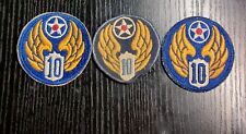 Vintage Original WW2 Era US Military Ssi Army's 10th Air Corps Lot O 3 Militaria picture