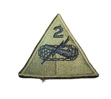 US ARMY 2 Armored Division Green Black Sleeve Patch picture