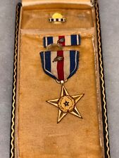 Original WW2 Gallantry Star Medal With Ribbon, Lapel Pin and Case picture