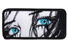 Sad Blue Eyed Girl Morale Patch for VELCRO® BRAND Hook Fastener picture