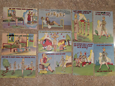 10~Postcards WAC~Army~Military Women Comics~WWII - Vintage - 1940's picture