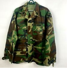 Military US Army 13th Corps Men's Rip Stop Hot Weather Coat Woodland Camo Med picture