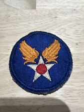 VINTAGE WWII AIR FORCE GOLD WINGS WHITE STAR RED CIRCLE MILITARY INSIGNIA PATCH picture