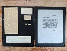 WWII. Letters And News Clippings Mounted On Scrapbook Pages picture