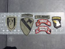 Vietnam War Theater Made Patch Lot 1st Cav, Ranger Scroll, Airmobile Airborne picture