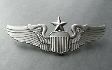 USAF AIR FORCE LARGE SENIOR PILOT WINGS LAPEL PIN BADGE 3 INCHES picture