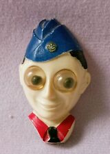 Vintage WWII Navy Sailor Googly Eye Pin Patriotic 1940's picture