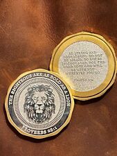 Armor of God Boldness Courageous Coin Proverbs 28:1 Joshua 1:9 - Gold/Silver picture