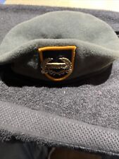 Vintage Gray ROTC Beret 100% Wool Fitted Hat With Metal Pin 6 7/8” picture
