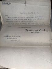 Antique 1903 Letter Requesting Orders From Chief Bureau of Navigation, US Navy picture