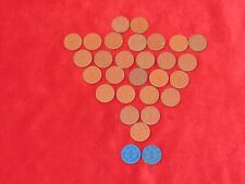 Vintage WWII OPA Lot Of 29 Ration Tokens. 25 Red, 2 Blue and 2 Red Uncommon. picture