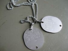  WW2 US Navy and US Marine dog tag reproductions with M1940 chains picture